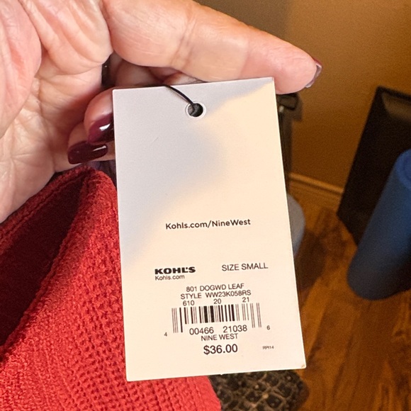 Nine West Red Ruffled Blouse - Picture 3 of 4